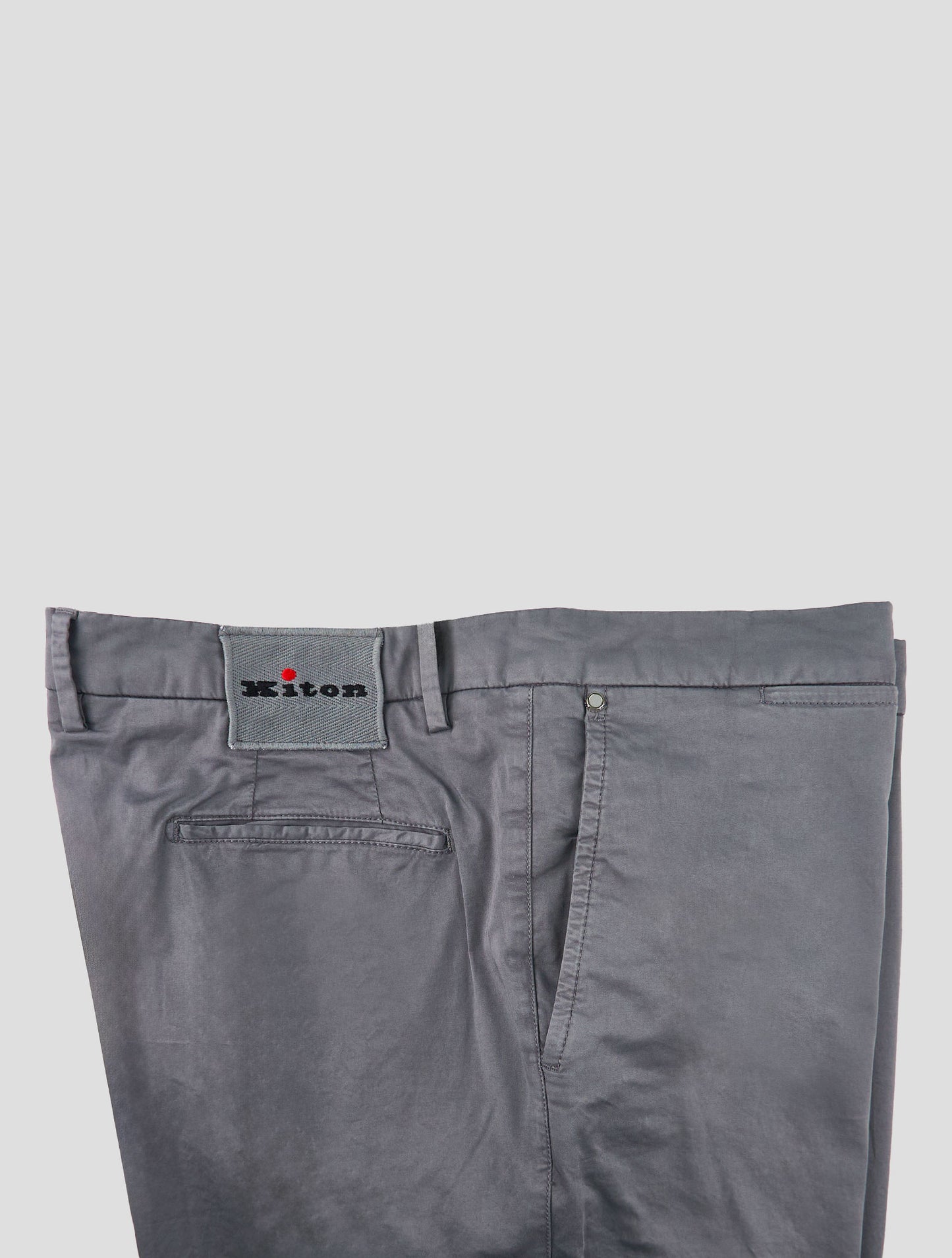 Kiton Gray Cotton Ea Pants