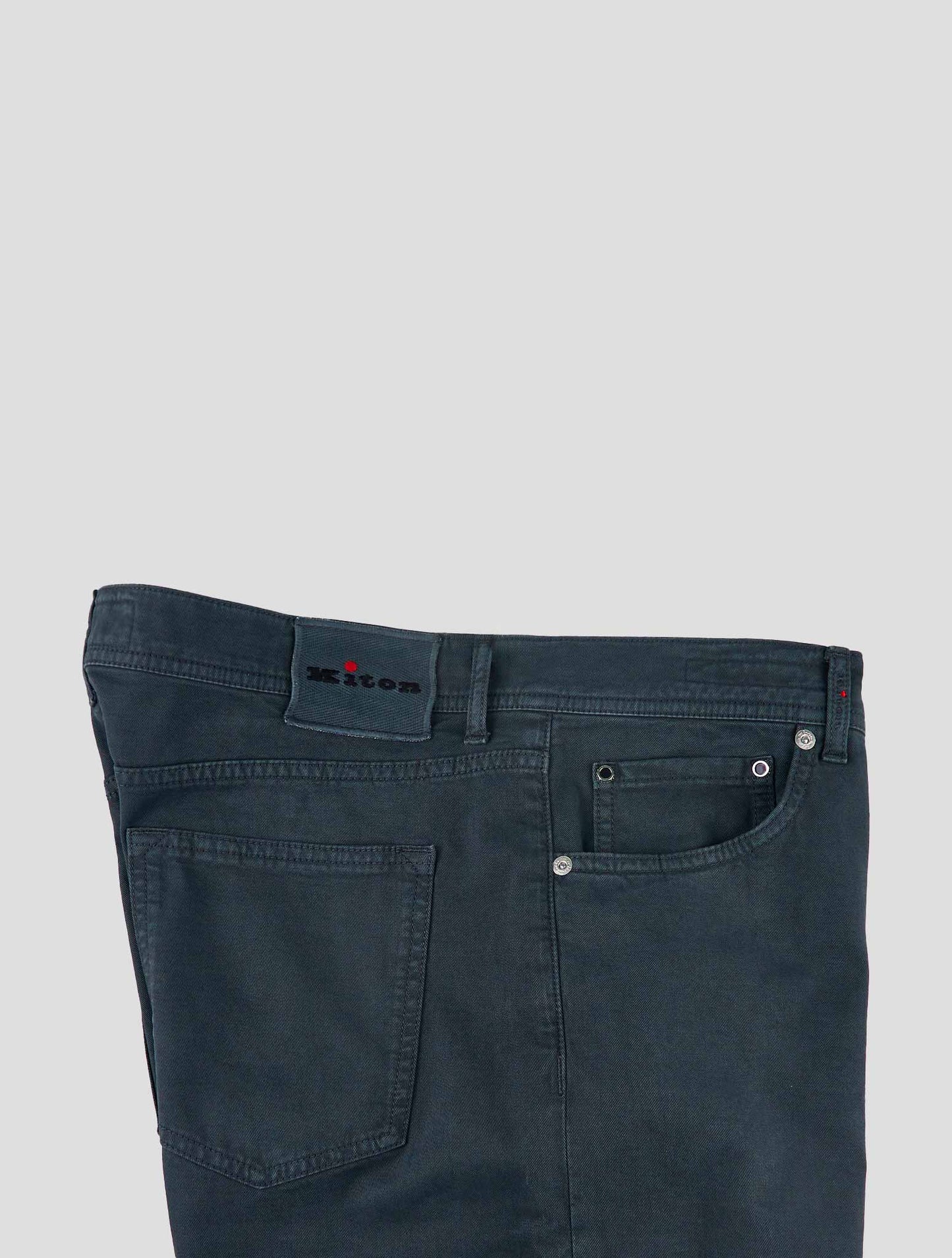 Kiton Blue Cotton Cashmere Ea Jeans