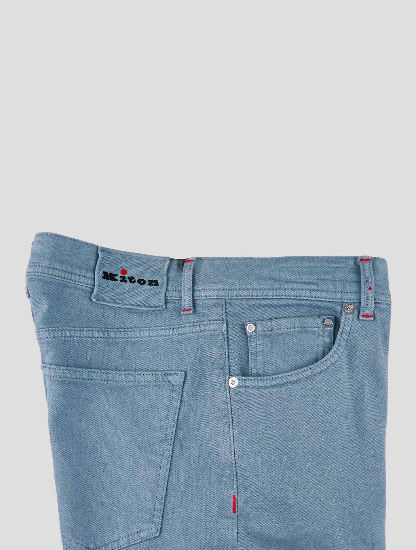 Kiton Light Blue Cotton Ea Jeans
