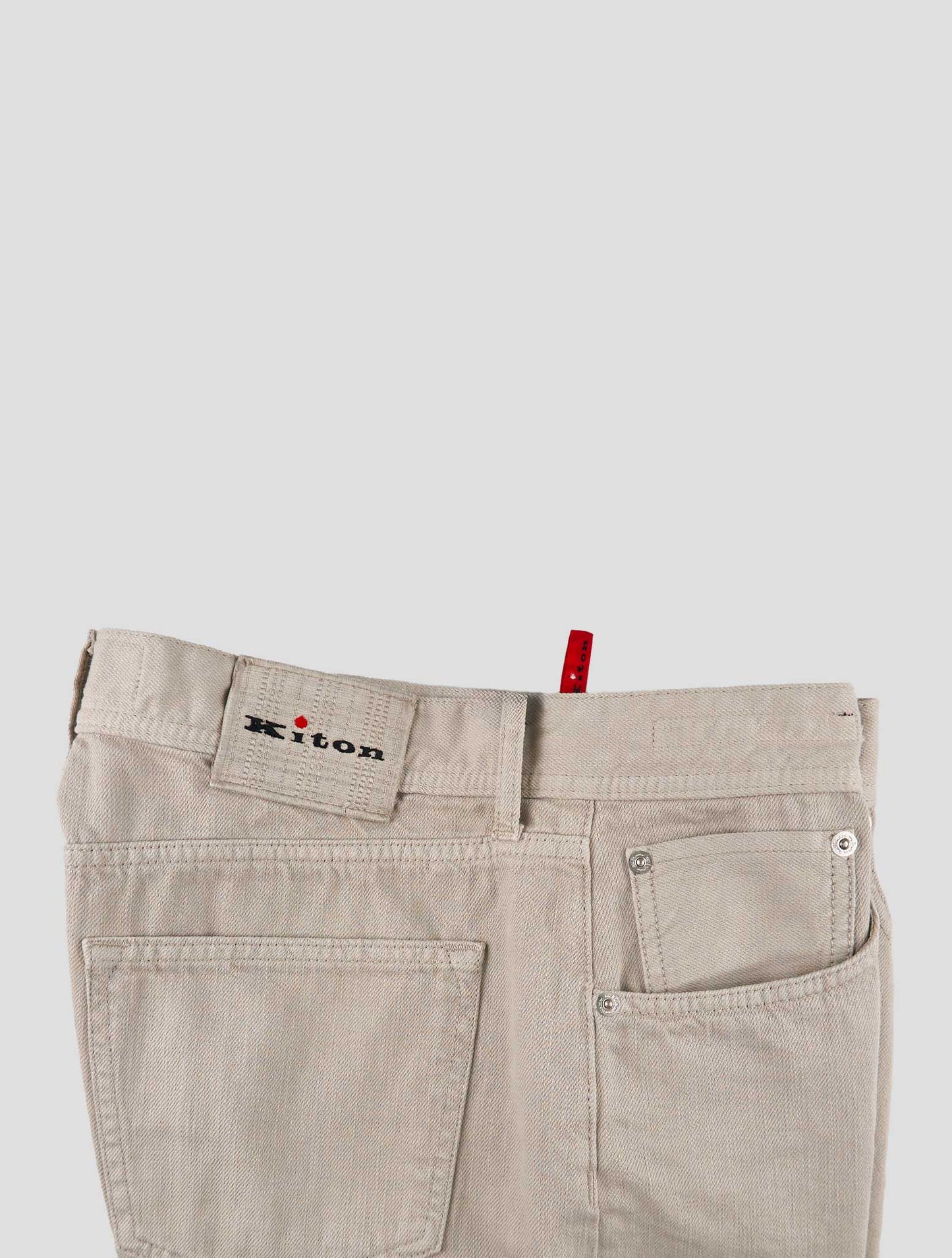 Kiton Gray Cotton Jeans