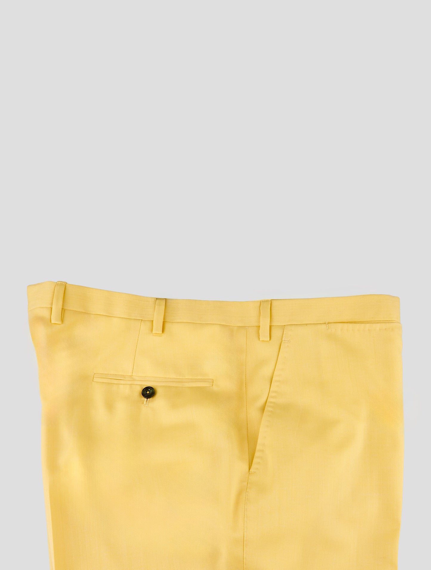 Kiton Yellow Wool 14 Micron Dress Pants