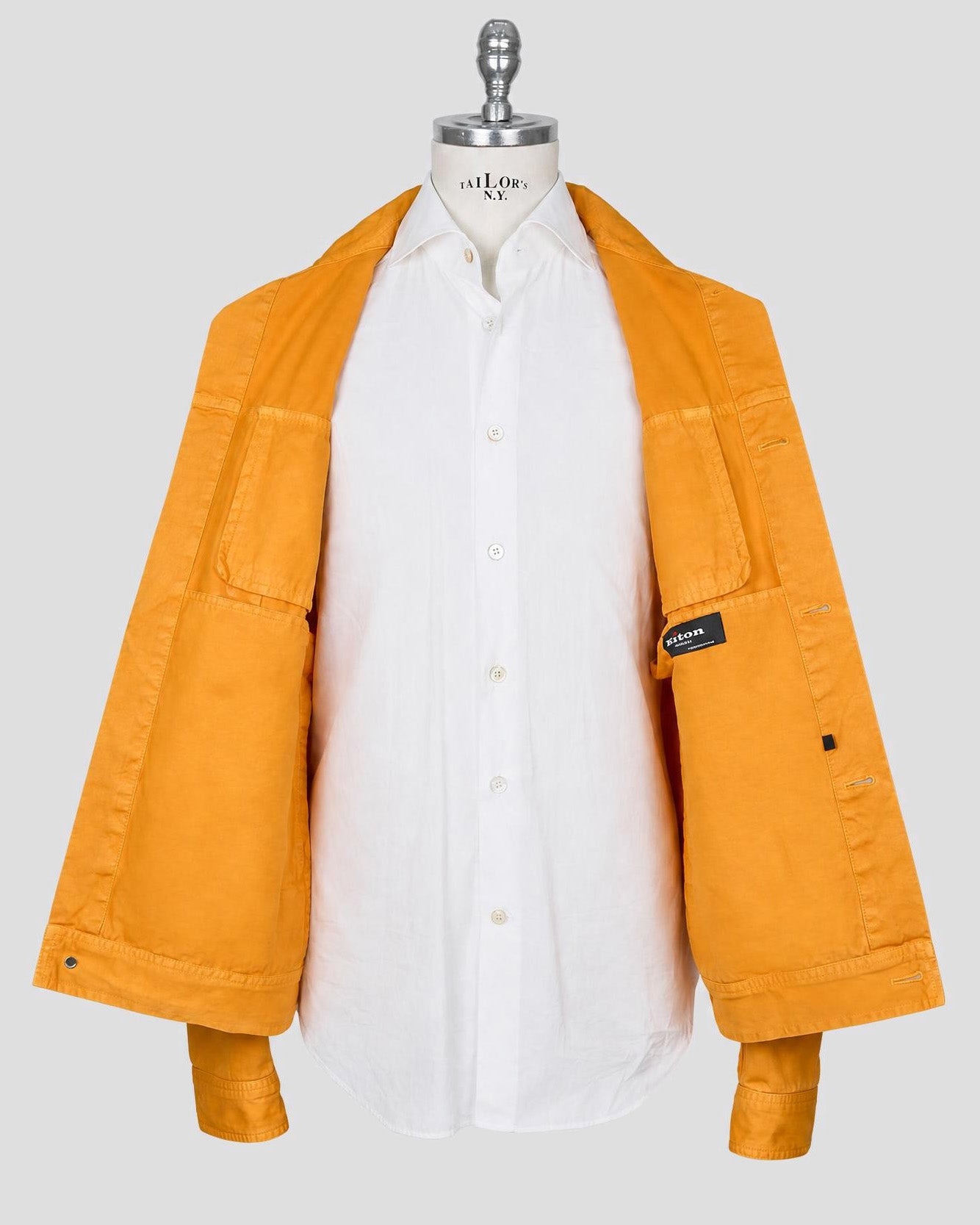 Kiton Orange Cotton Coat