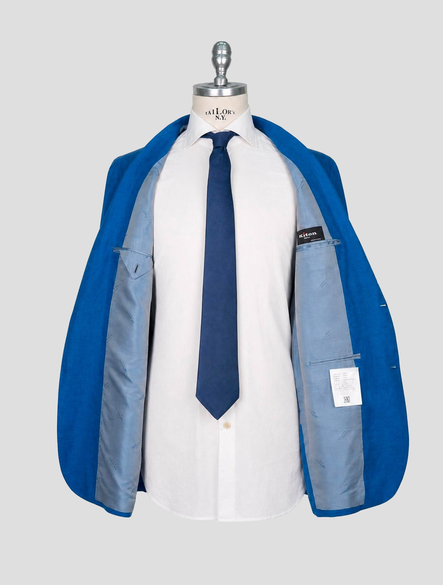 Kiton Blue Linen Blazer