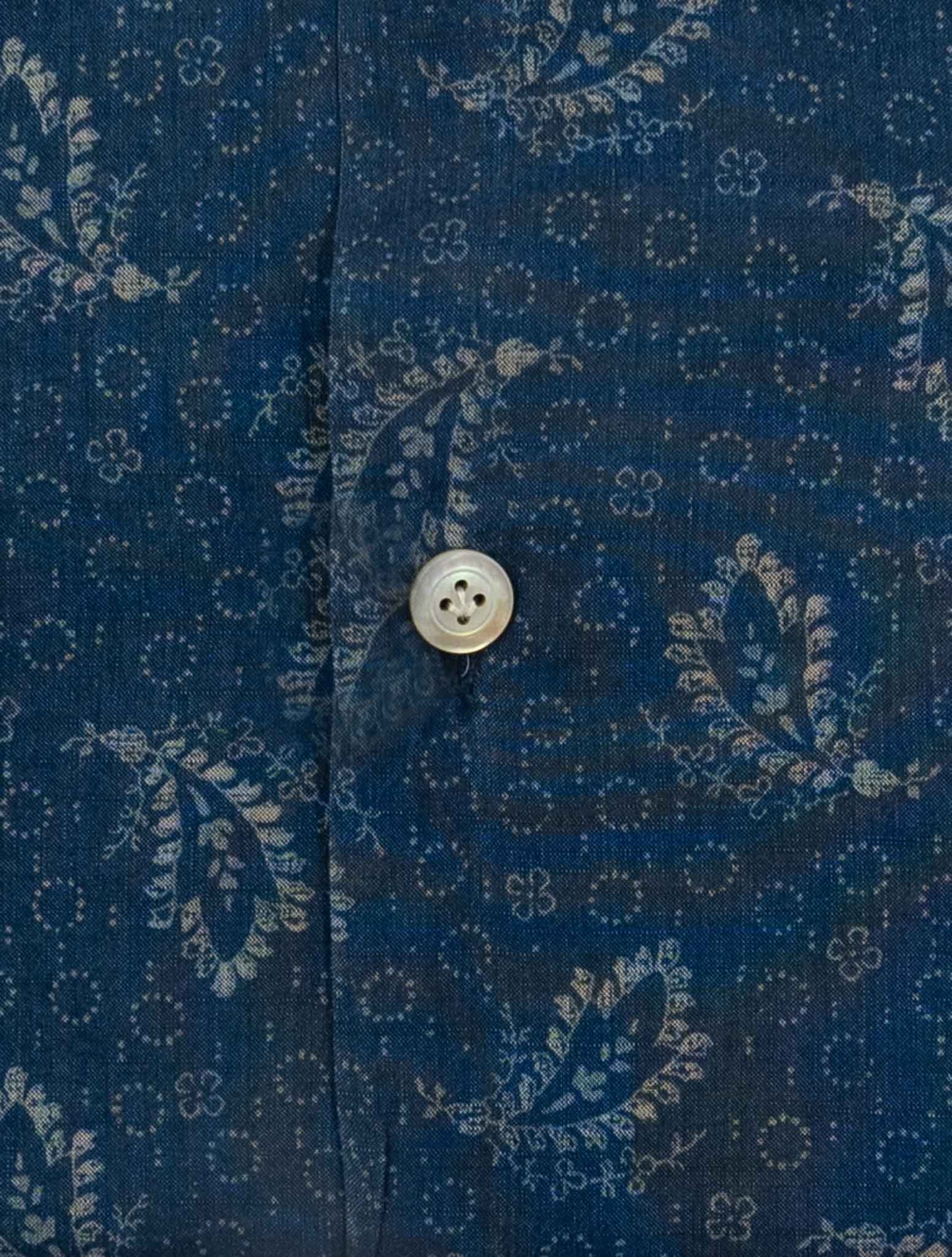 Kiton Blue Cotton Washed Shirt