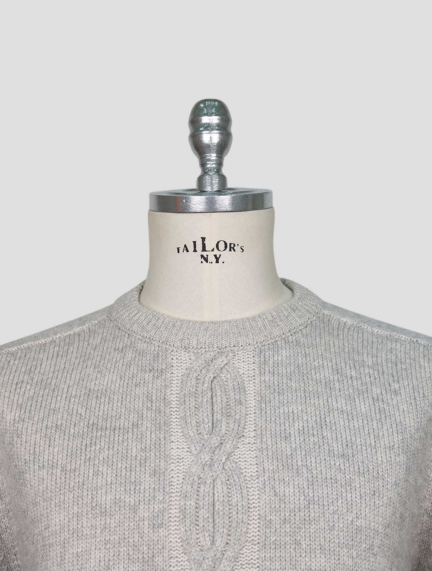 Kiton Gray Cashmere Sweater Crewneck
