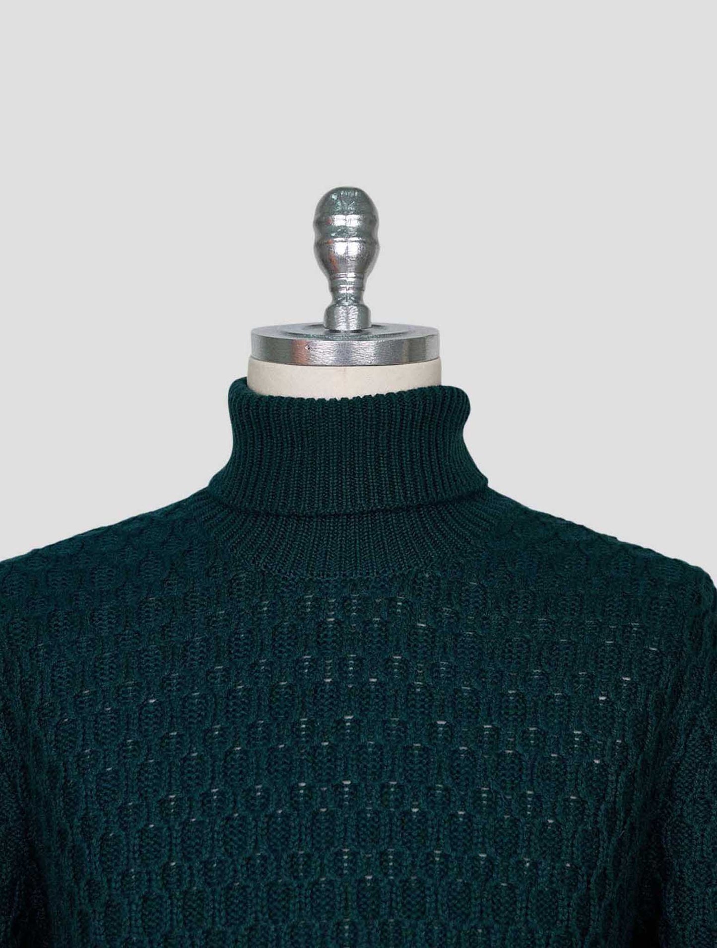 Kiton Green Cashmere Sweater Turtleneck