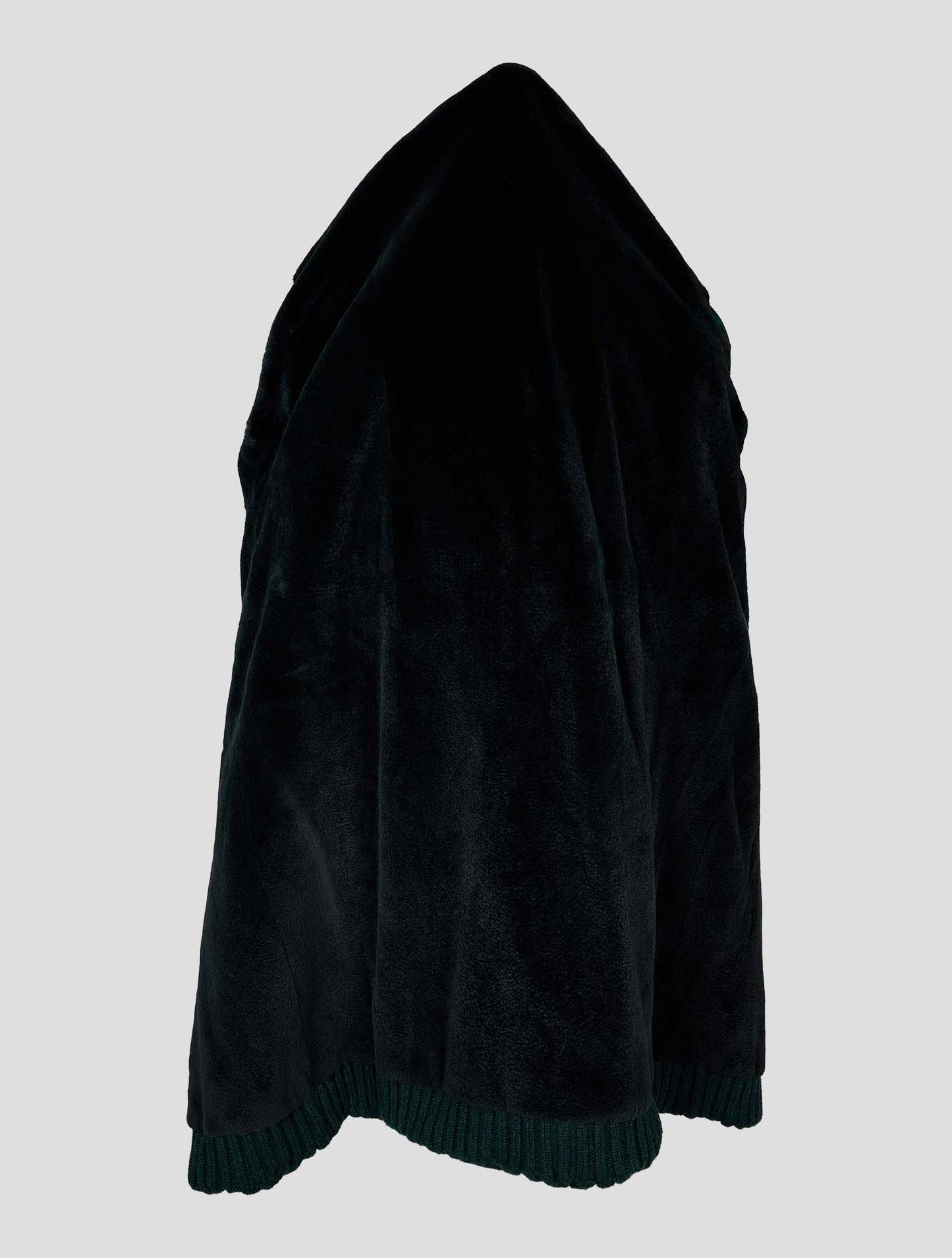 Kiton Dark Green Cashmere Mink Fur Sweater Coat