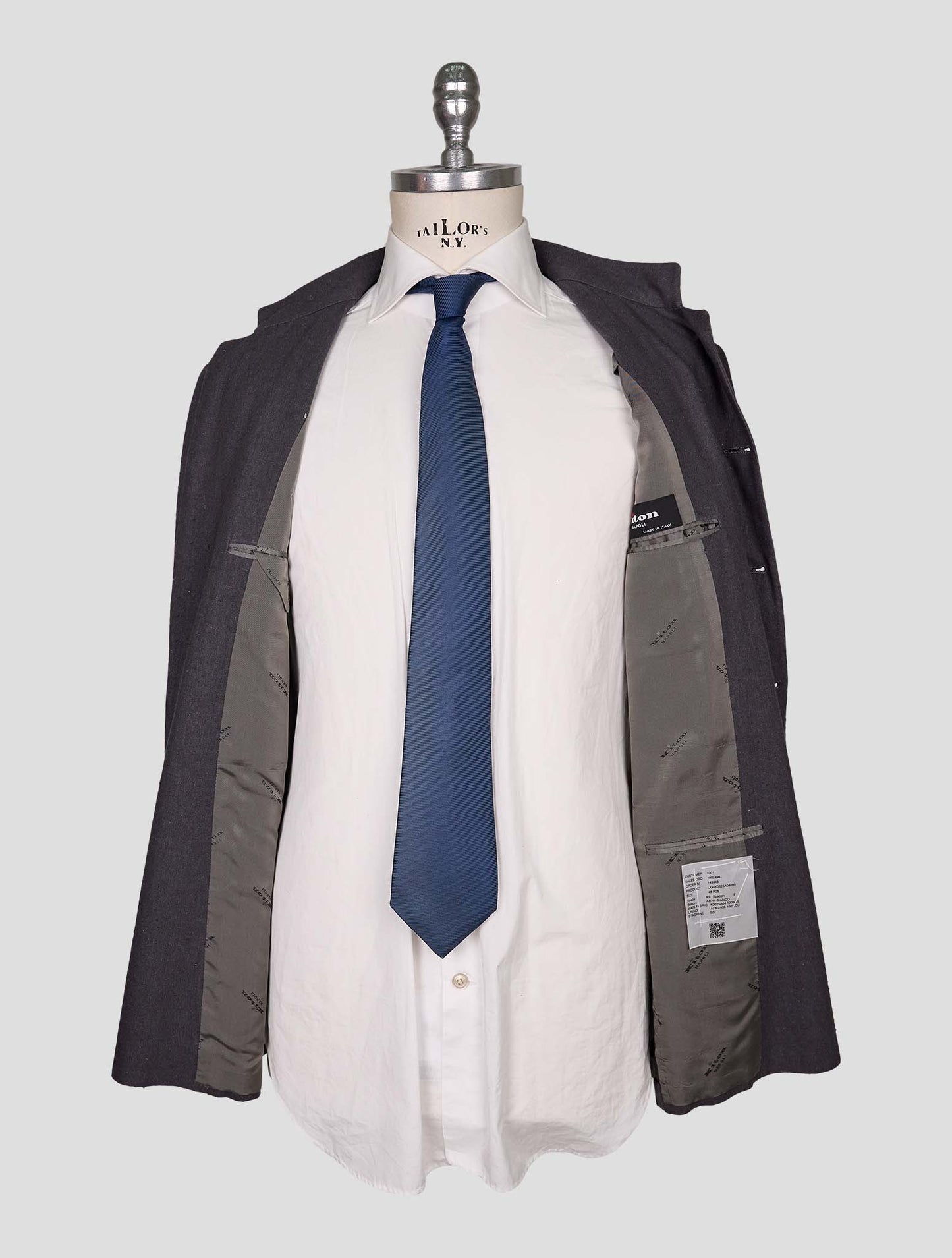 Kiton Gray Silk Blazer