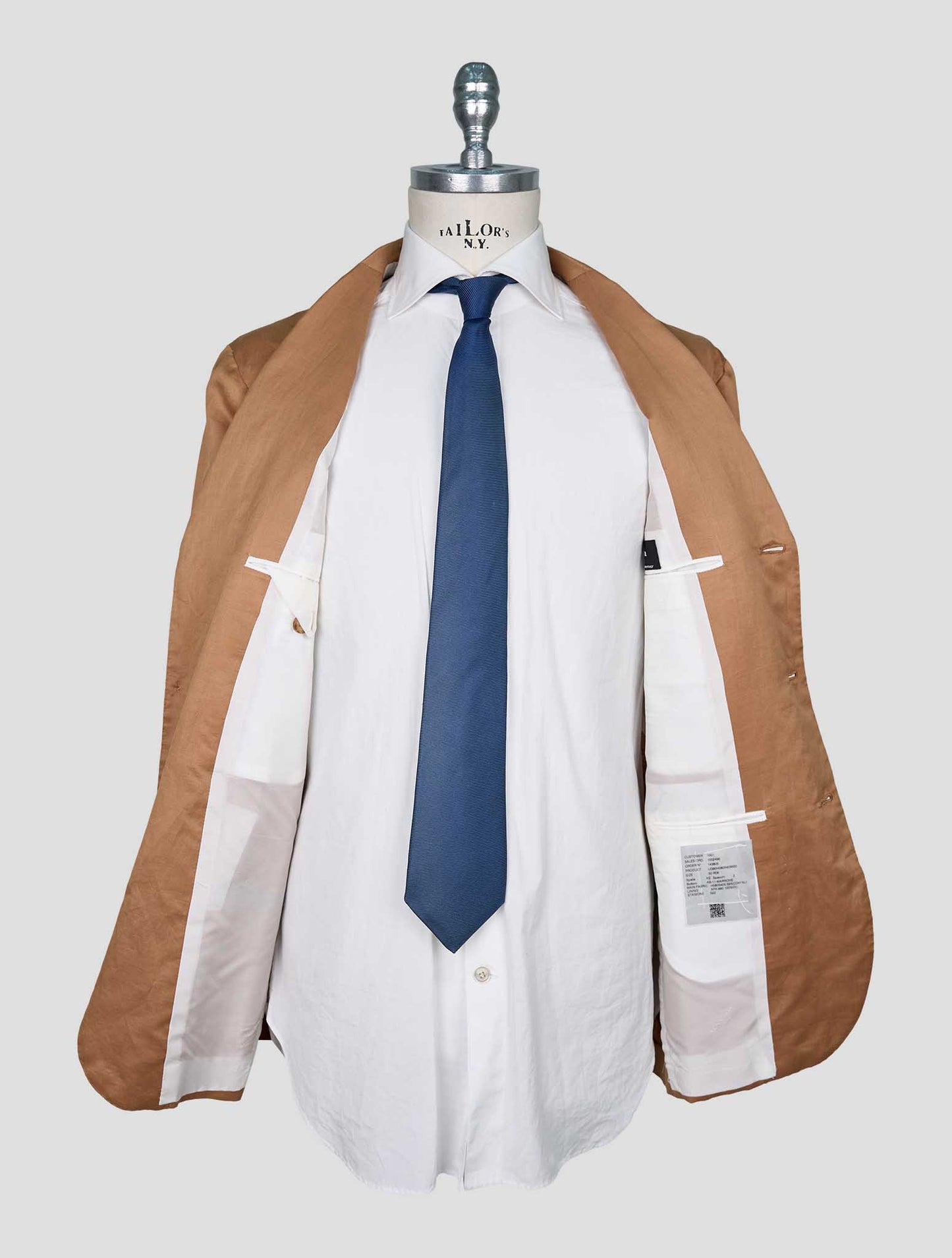 Kiton Brown Cotton Linen Blazer
