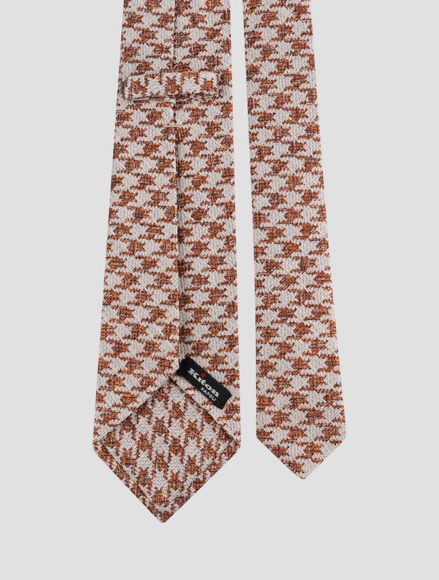Kiton Light Brown Silk Tie