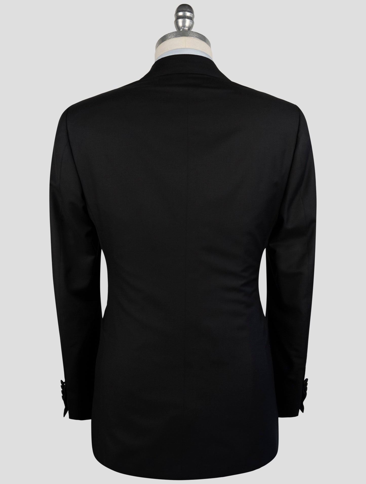 Kiton Black Wool 150's Diamante Blue Suit Smoking