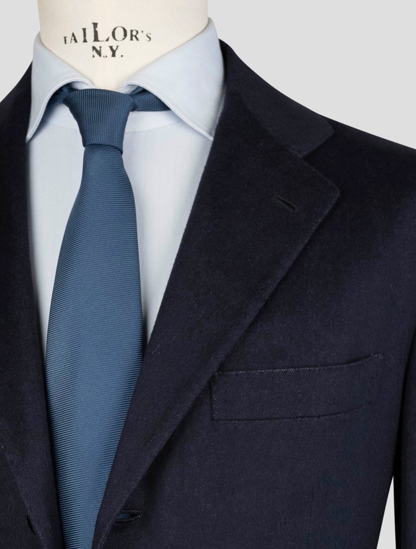Kiton Blue Vicuna Perù Silk Blazer