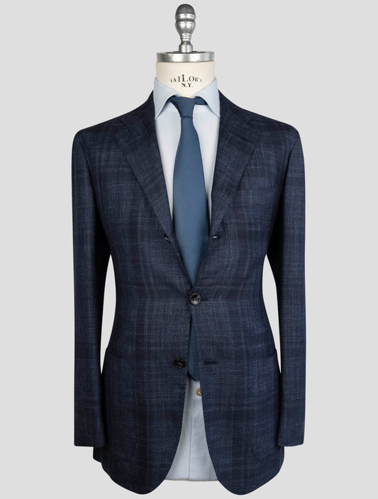 Kiton Blue Cashmere Silk Linen Blazer