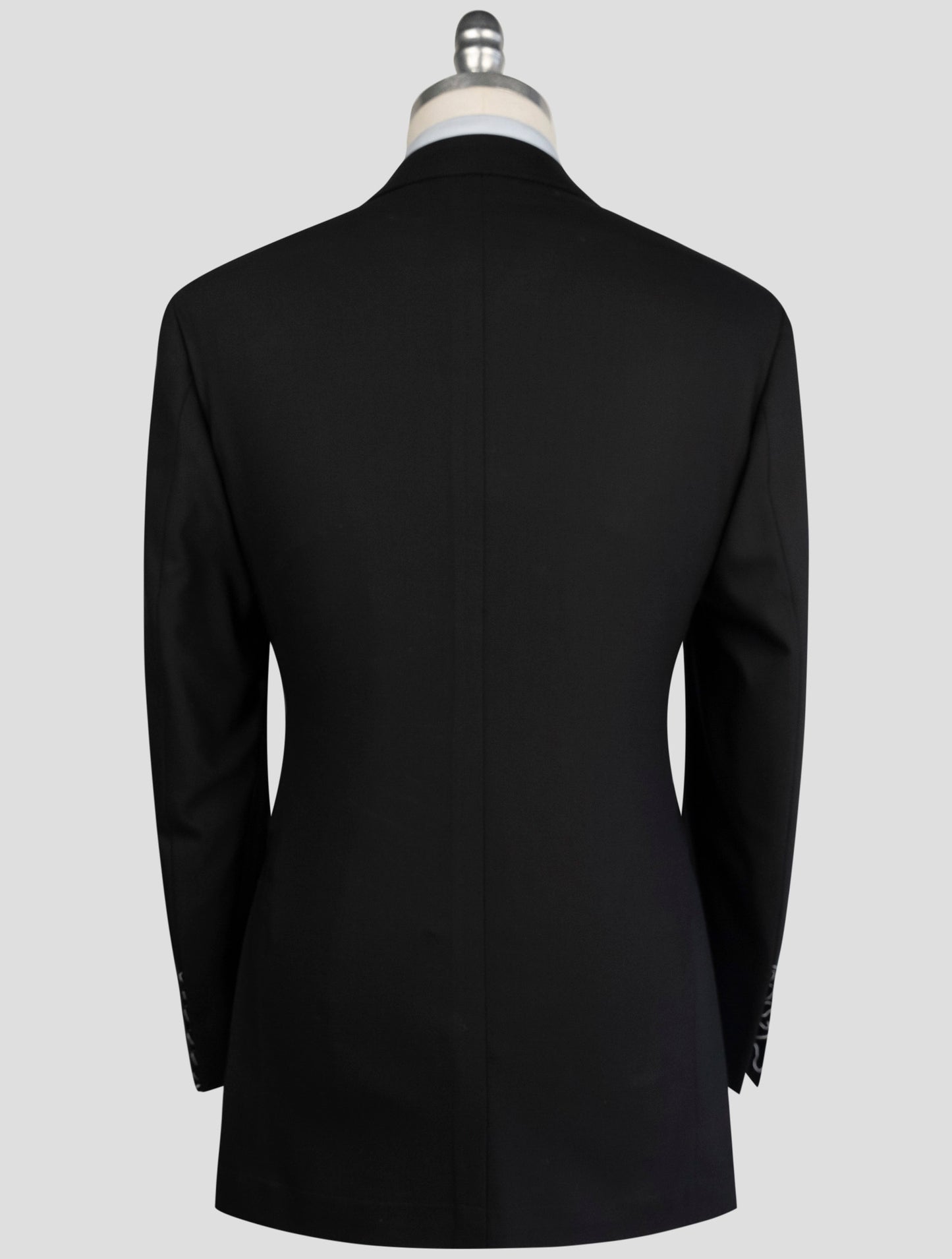 Kiton Black Virgin Wool Ea Blazer