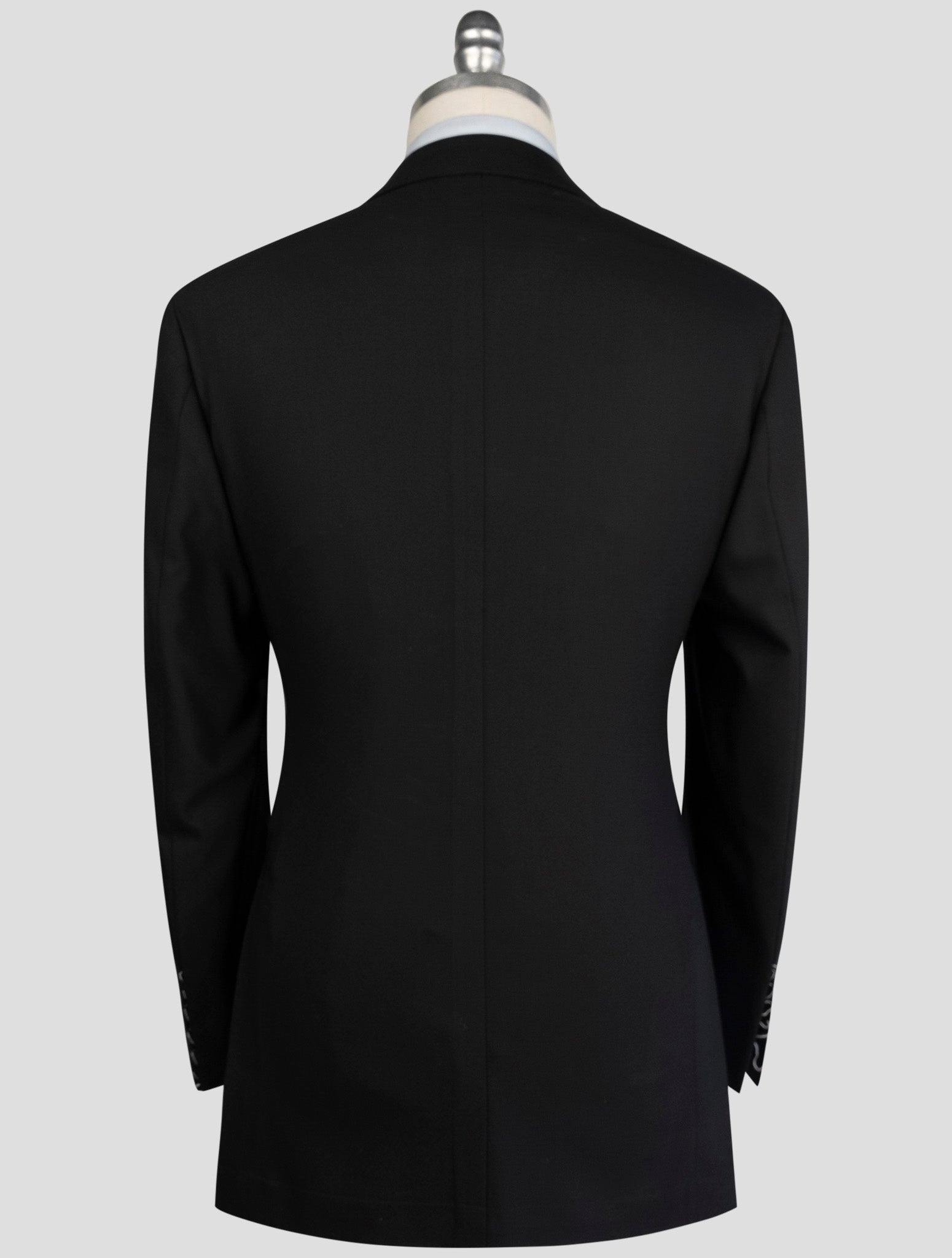 Kiton Black Virgin Wool Ea Blazer