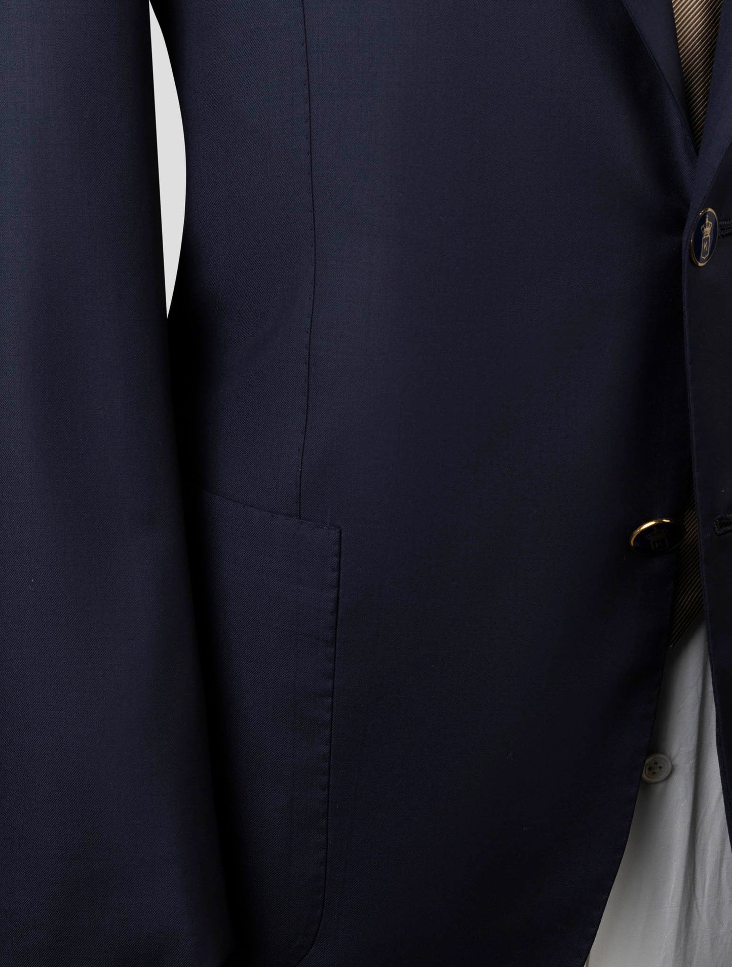 Kiton Blue Wool Blazer