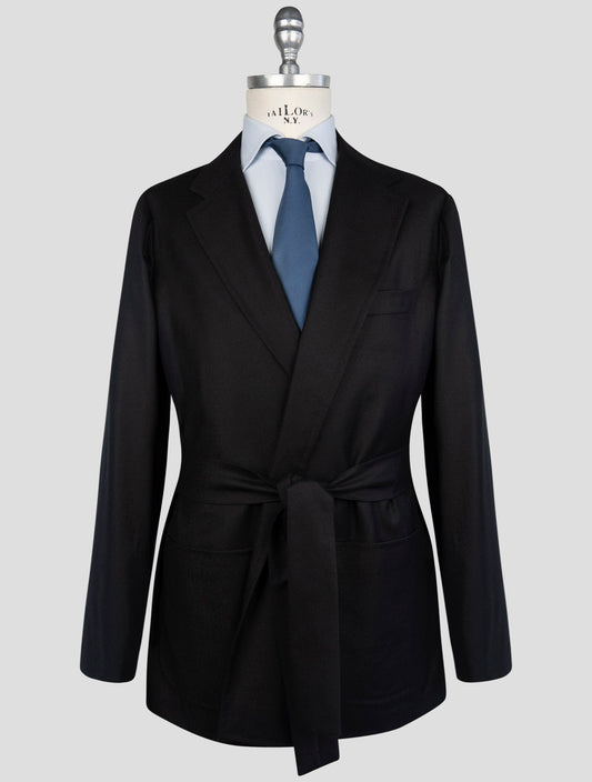Kiton Blue Virgin Wool Blazer