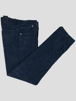Kiton Blue Cotton silk Ea VelvetPants