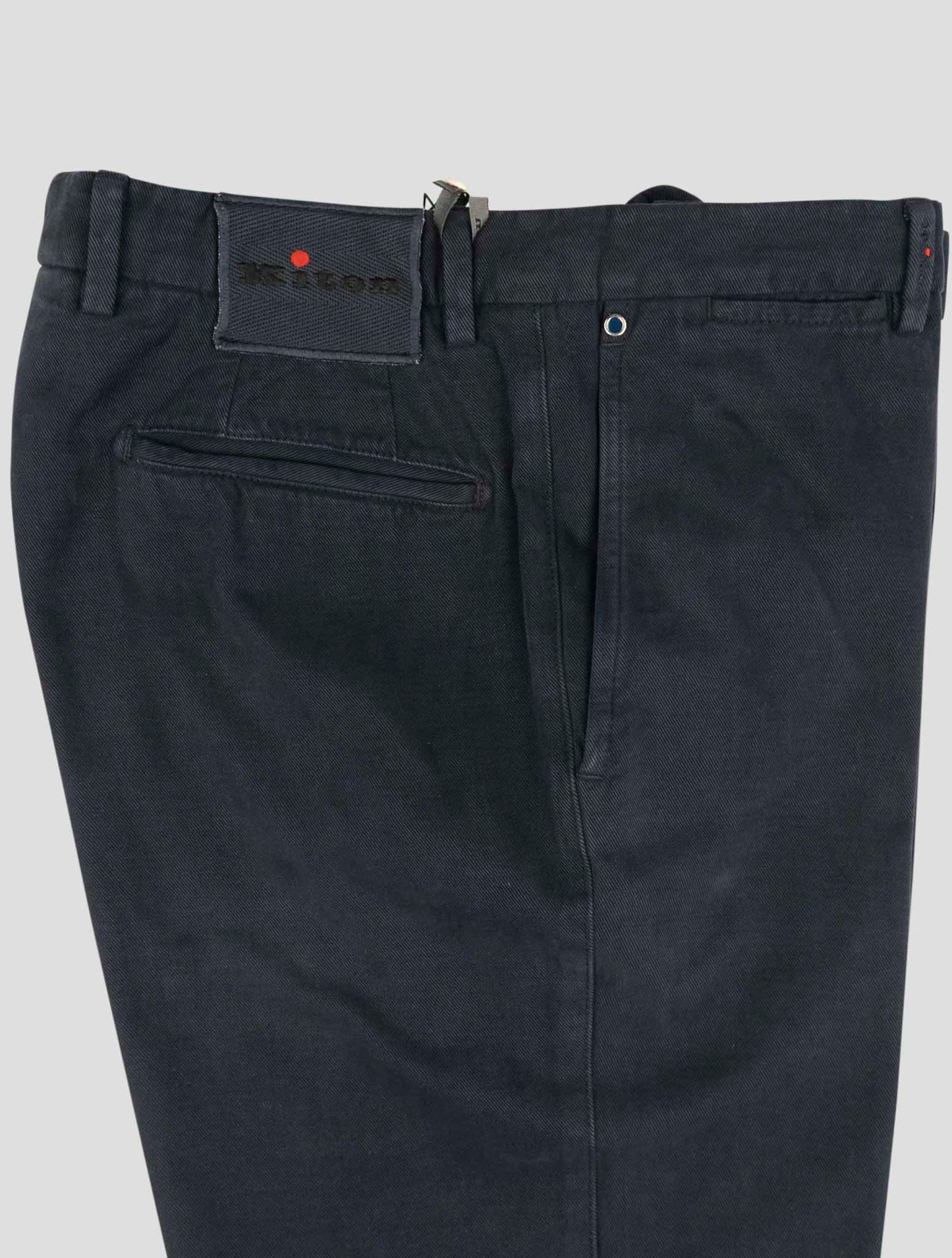 Kiton Blue Cotton Cashmere Pants