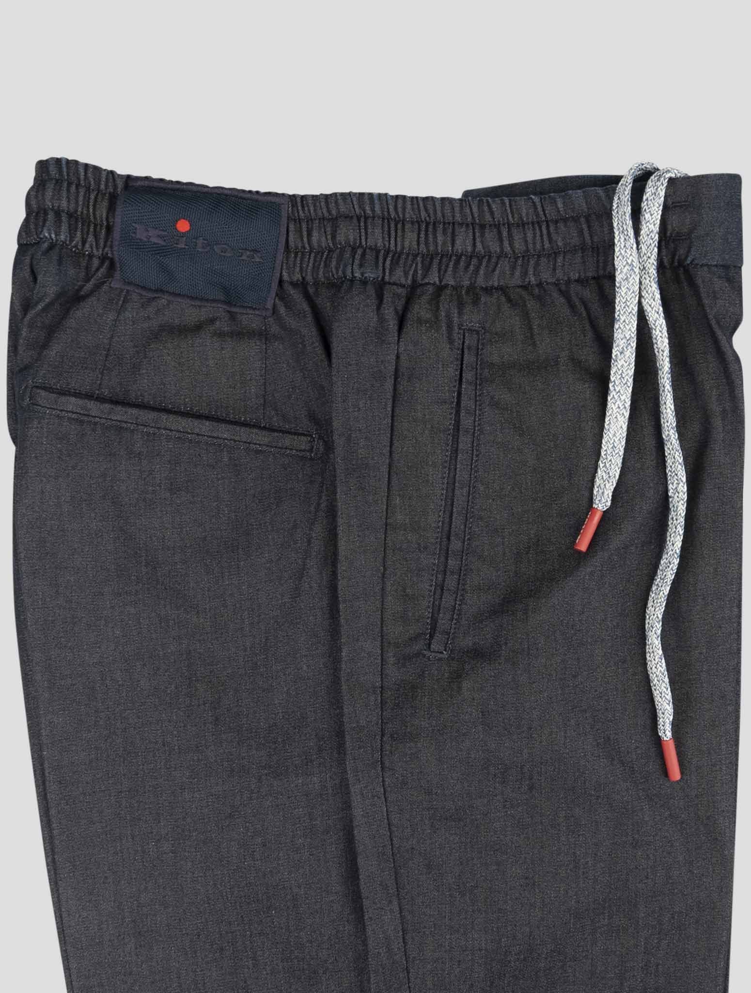 Kiton Blue Cotton Ea Pants