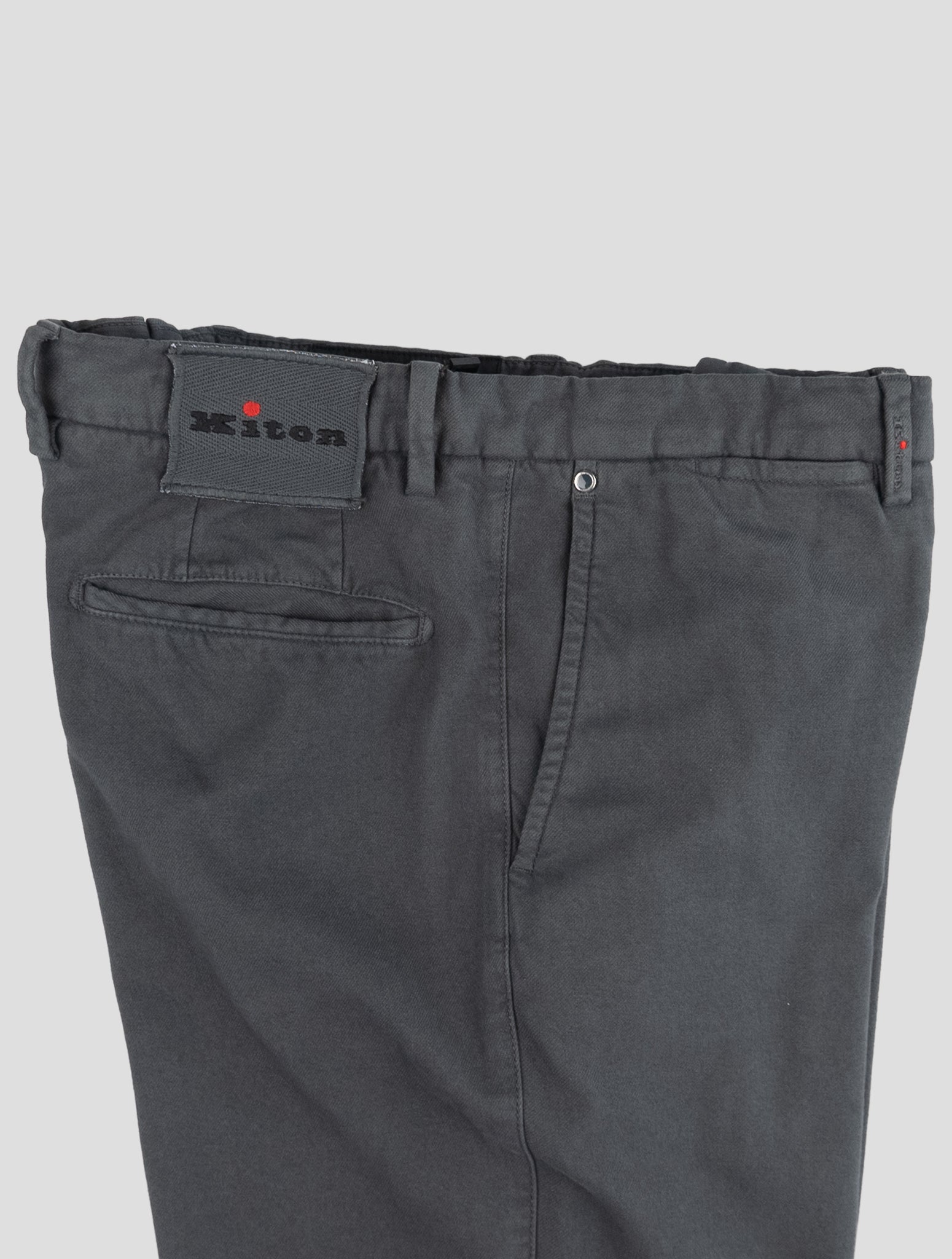 Kiton Gray Cotton Ea Jeans