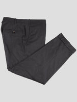 Kiton Gray Wool 14 Micron Dress Pants