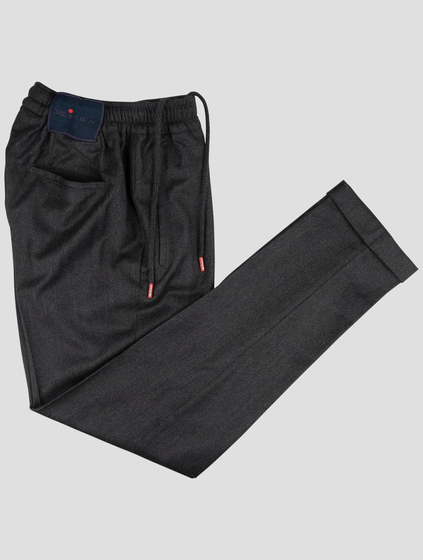 Kiton Dark Gray Virgin Wool Cashmere Pa Ea Pants