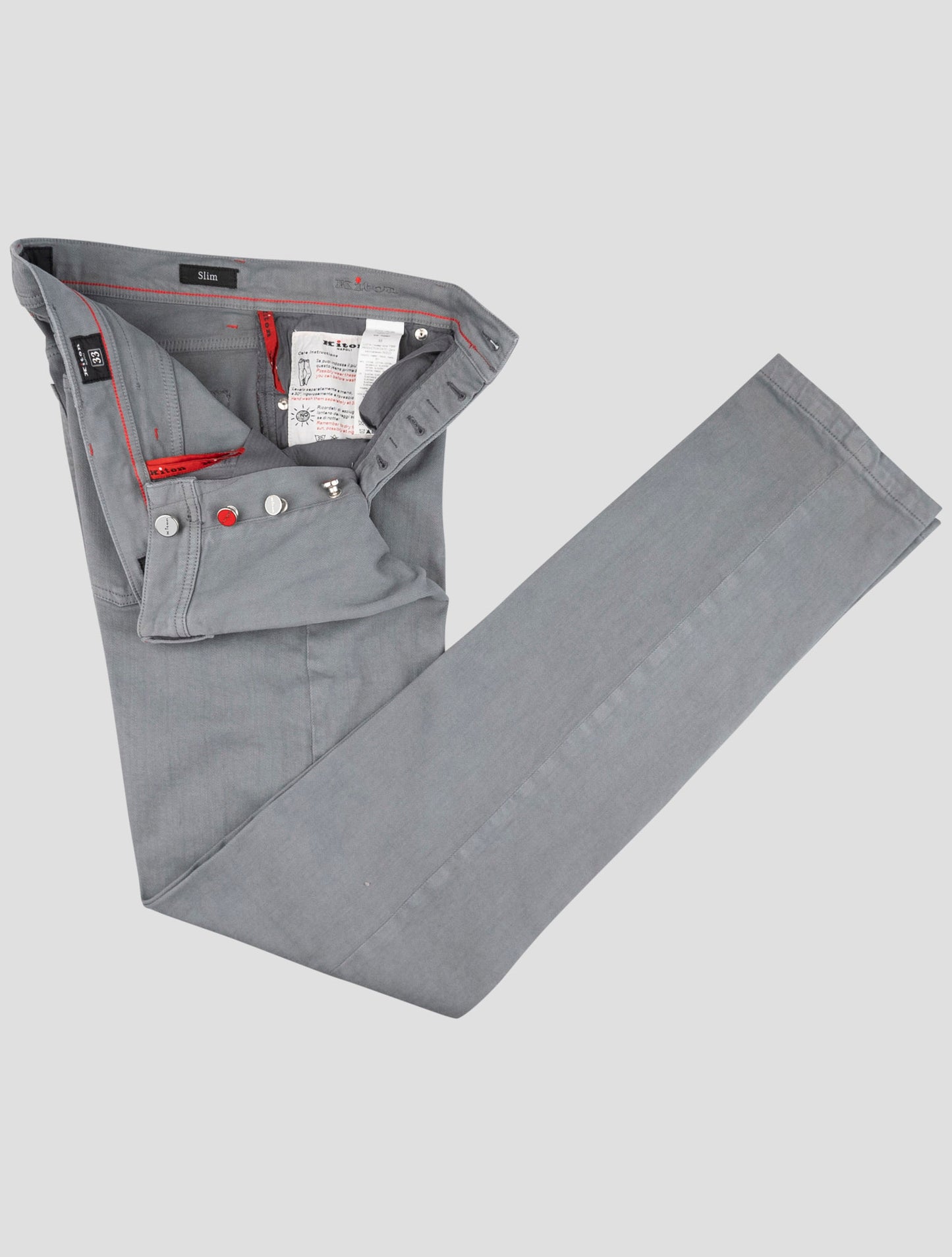 Kiton Gray Cotoon Ea Pants