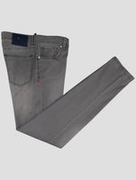 Kiton Gray Cotton Ea Jeans