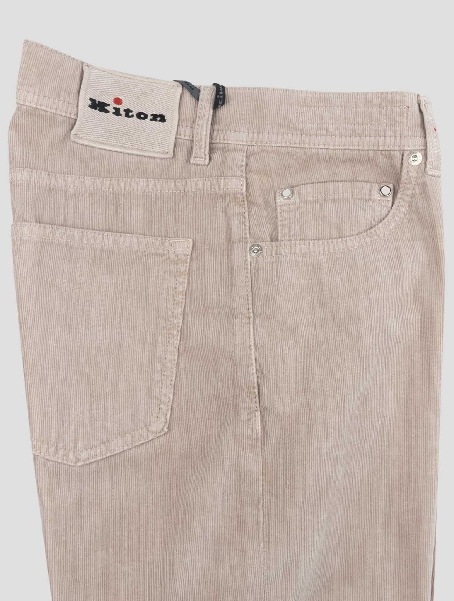 Kiton Beige Cotton Ea Velvet Jeans
