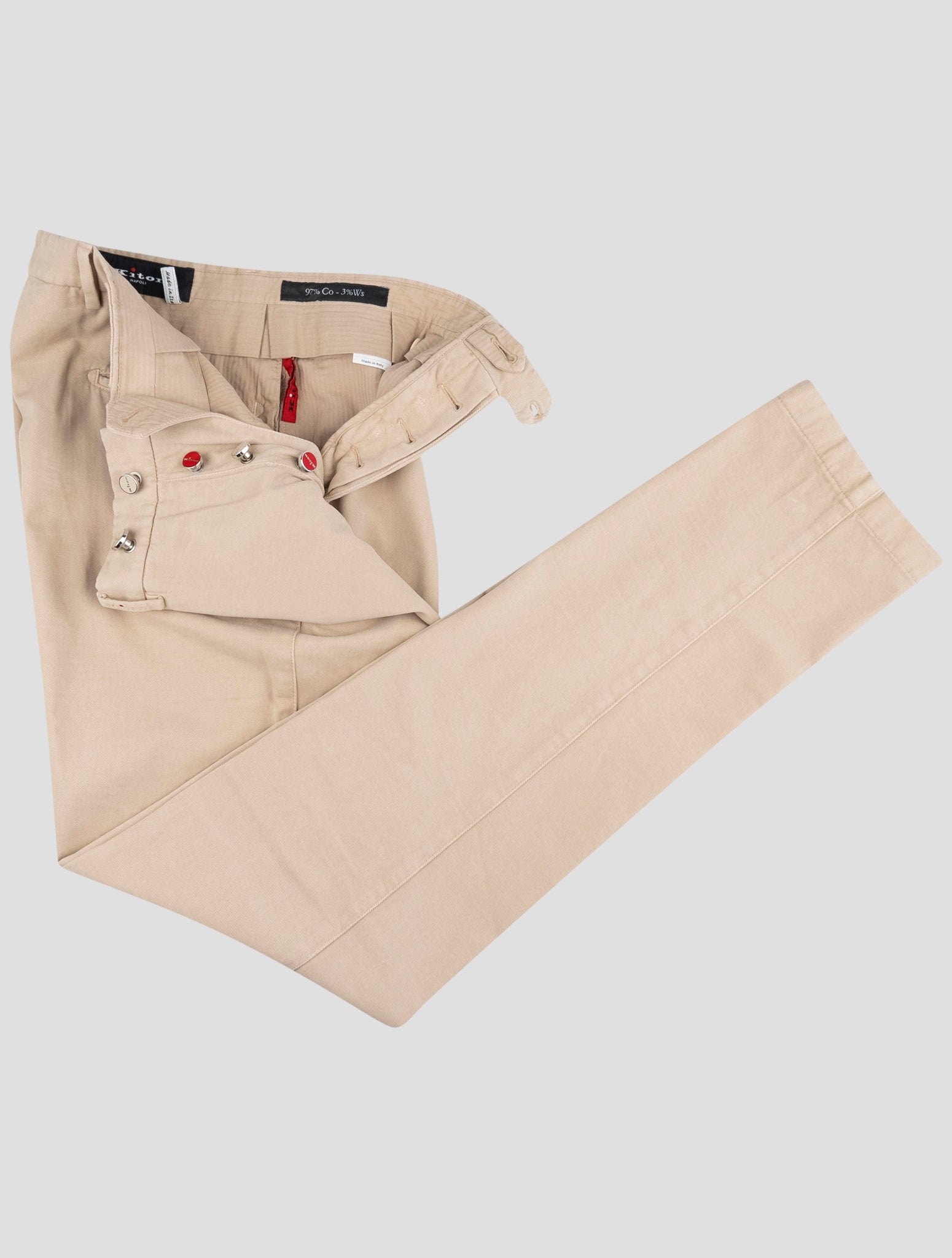 Kiton Beige Cotton Cashmere Jeans