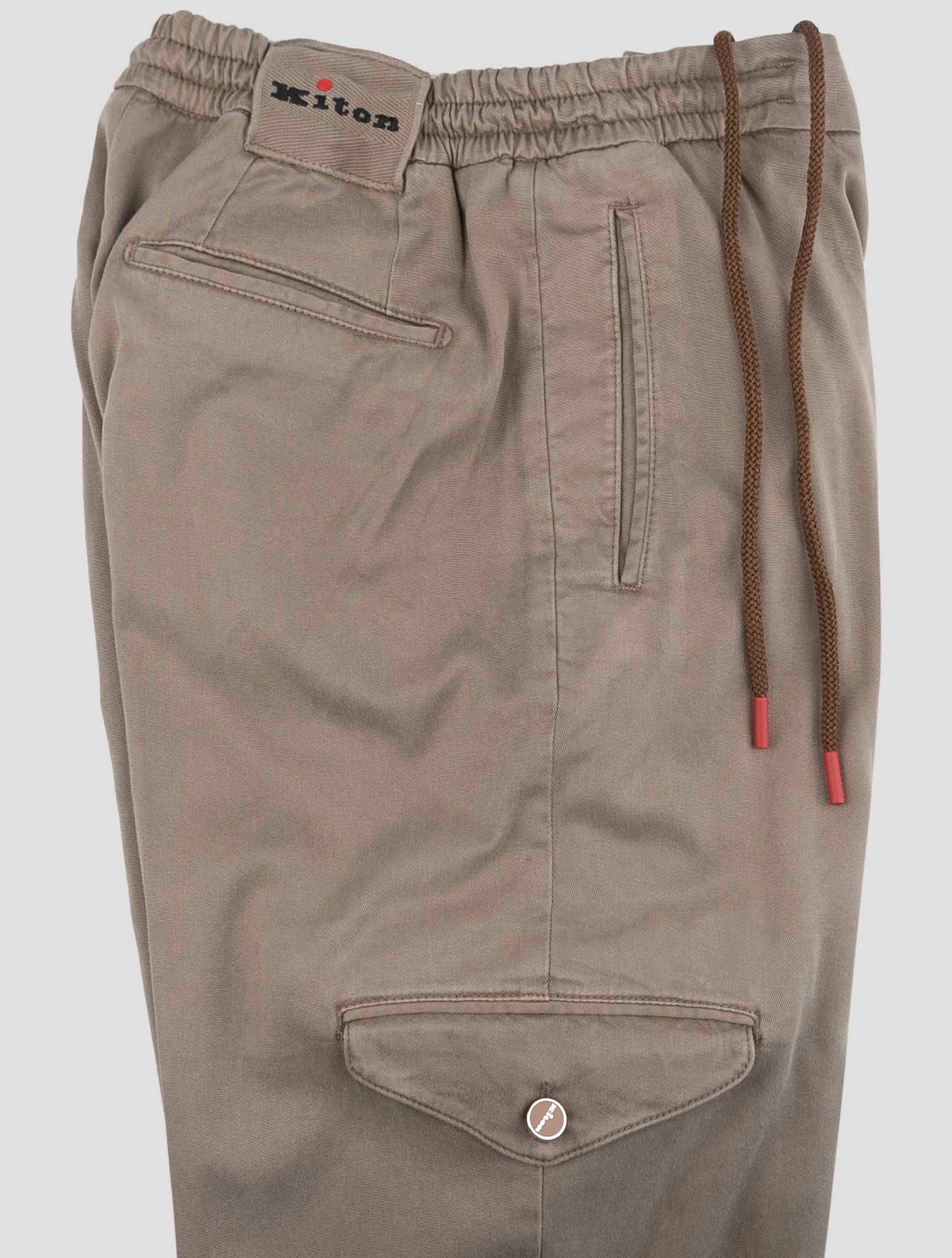 Kiton Beige Lyocell Ea Cargo Pants
