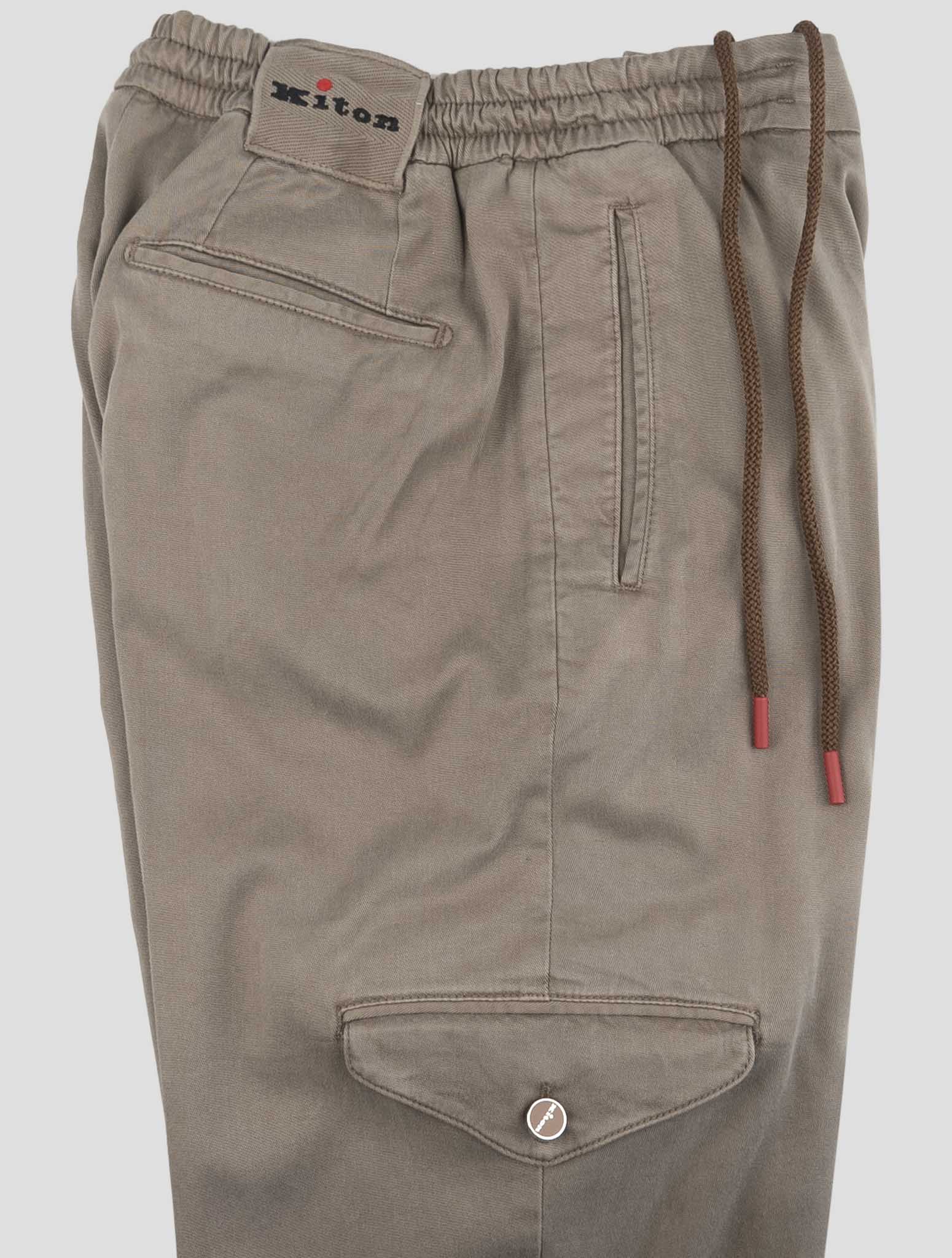 Kiton Beige Lyocell Ea Cargo Pants