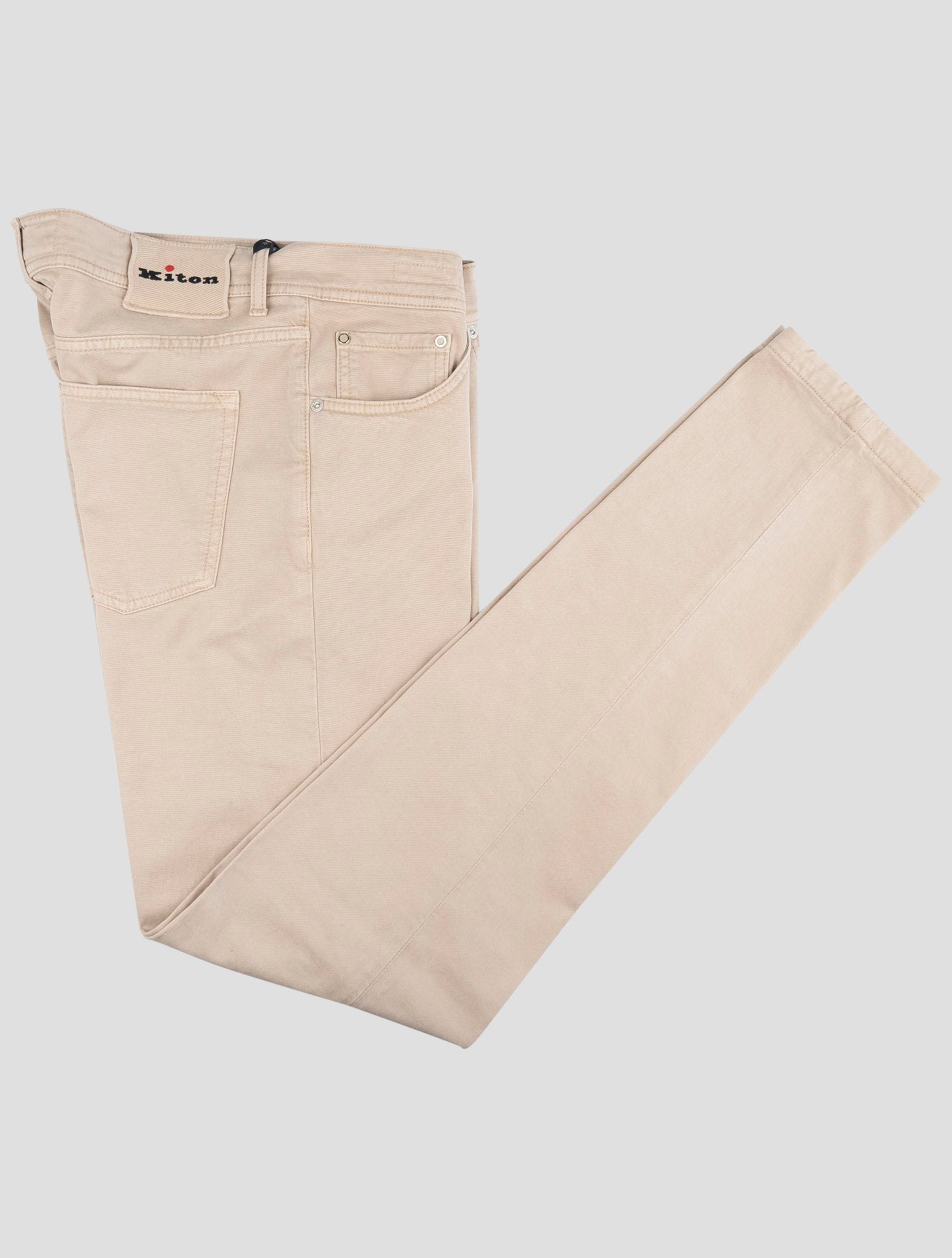 Kiton Beige Lyocell Cotton Ea Pants