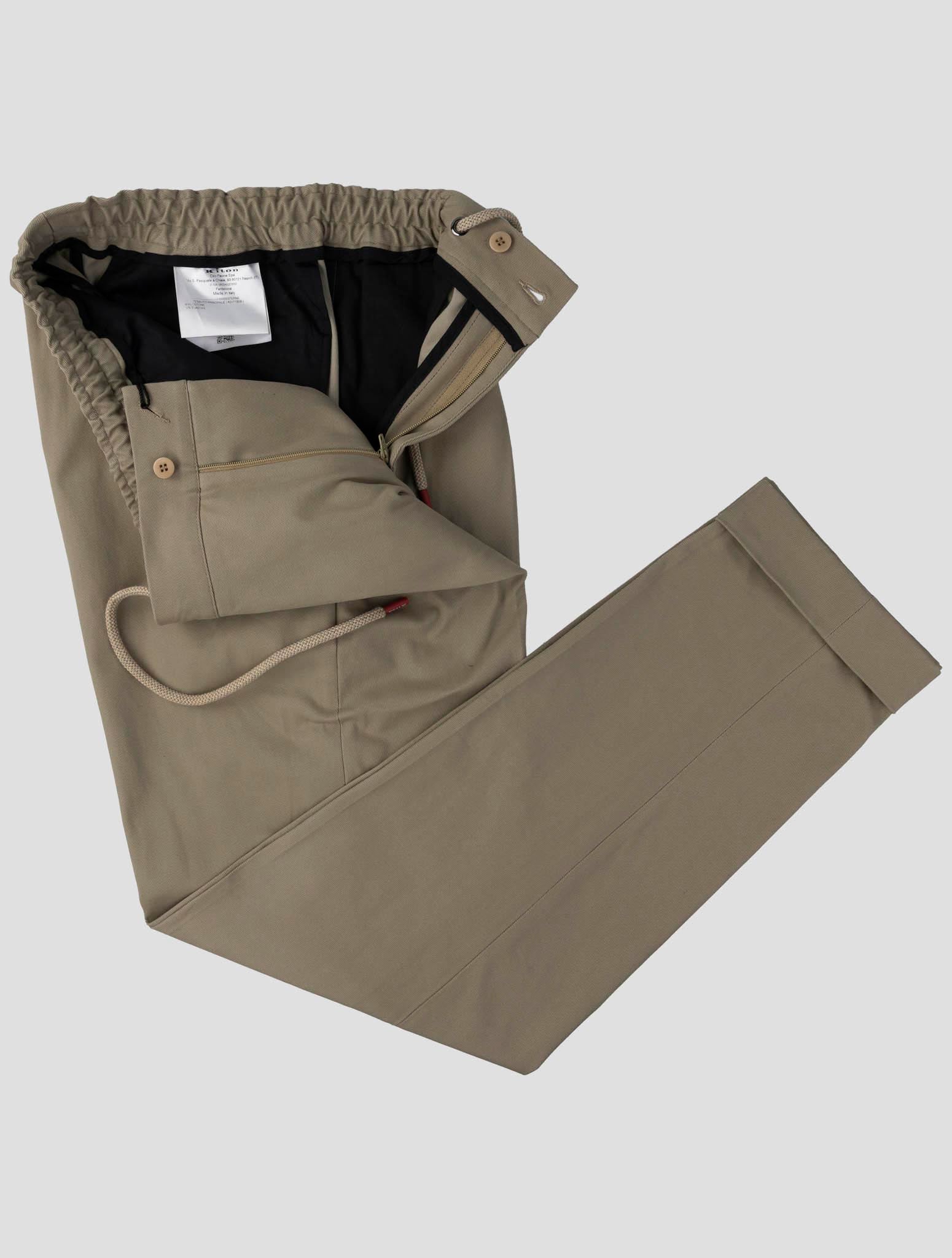 Kiton Beige Cotton Ea Pants