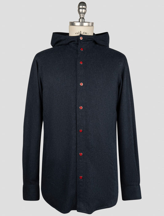 Kiton Blue Cotton Shirt Mariano