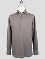 Kiton Taupe Cotton Ea Sweater Polo