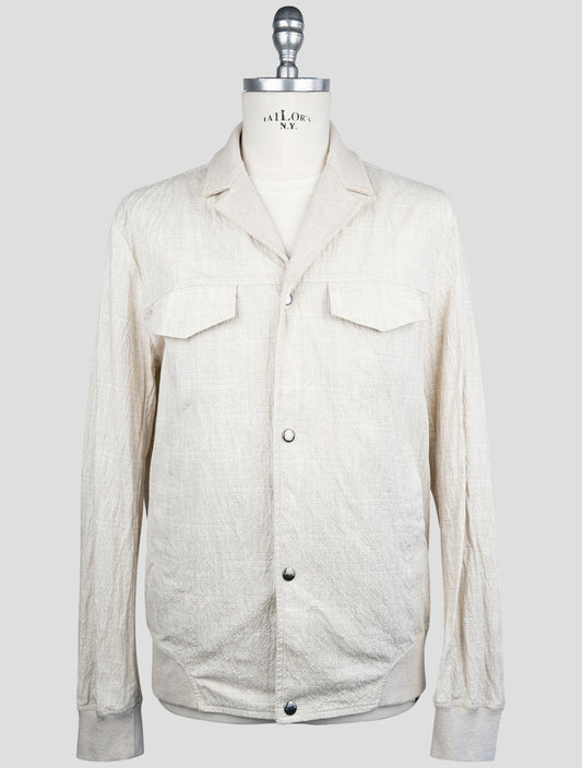 Kiton Beige Cotton Ea Shirt