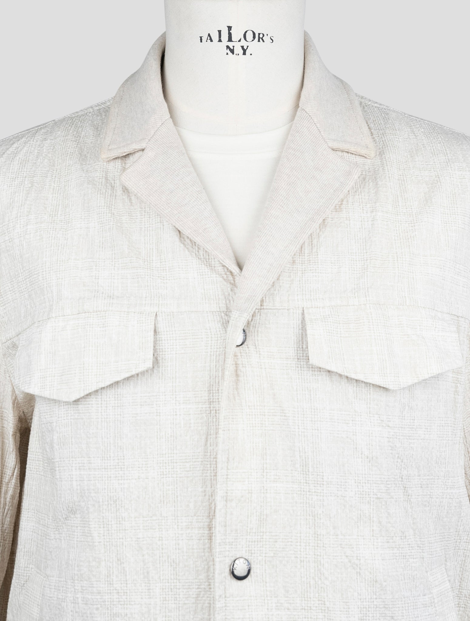 Kiton Beige Cotton Ea Shirt