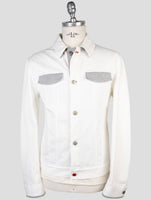 Kiton White Cotton Coat