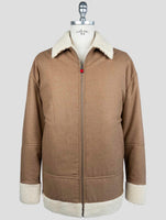 Kiton Brown Wool Cashmere Coat