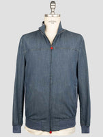 Kiton Blue Cotton Coat
