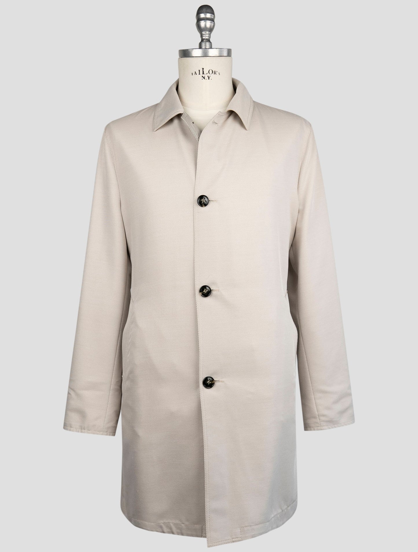 Kiton Blue Pa Cashmere Silk Pl Reverse Overcoat