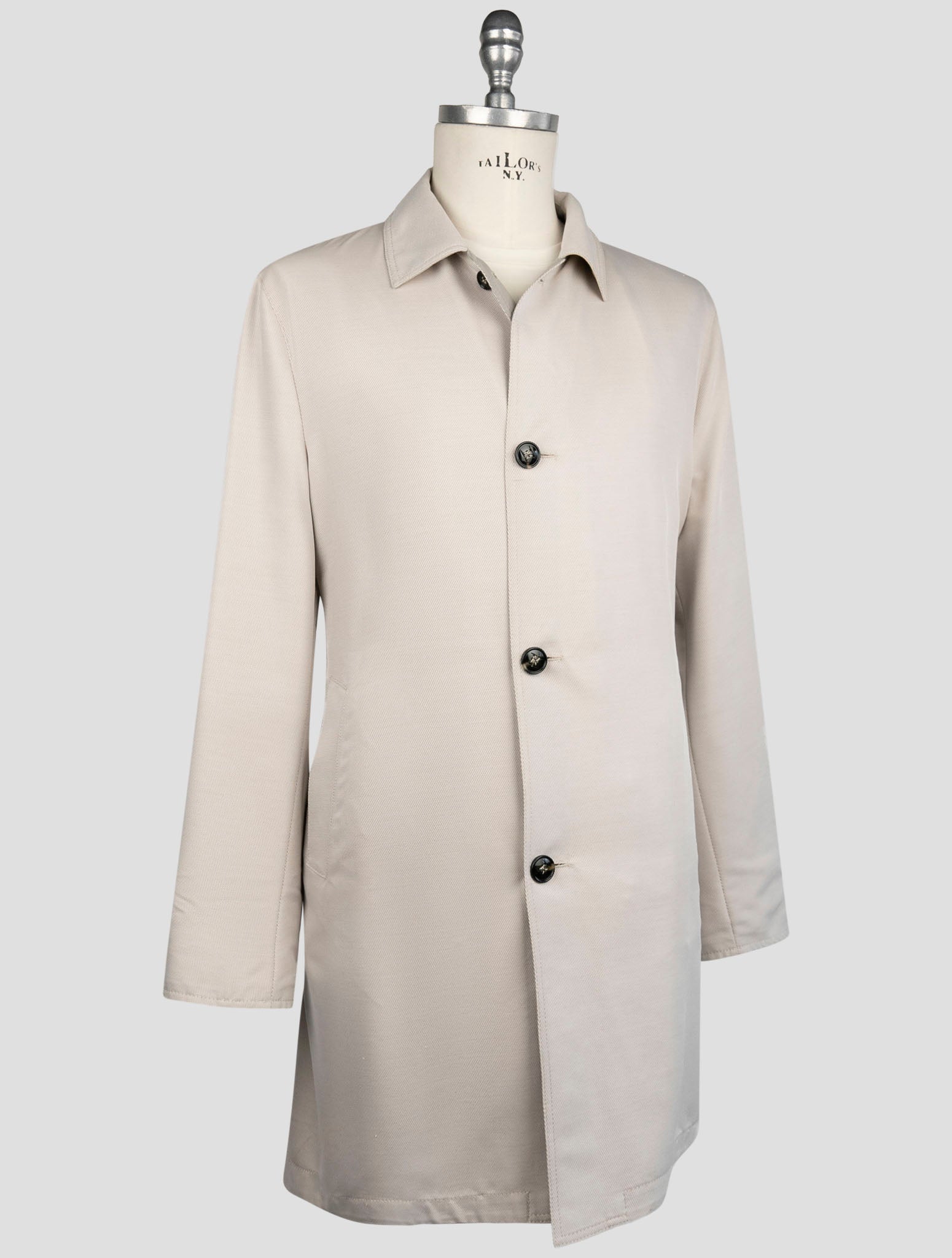 Kiton Blue Pa Cashmere Silk Pl Reverse Overcoat