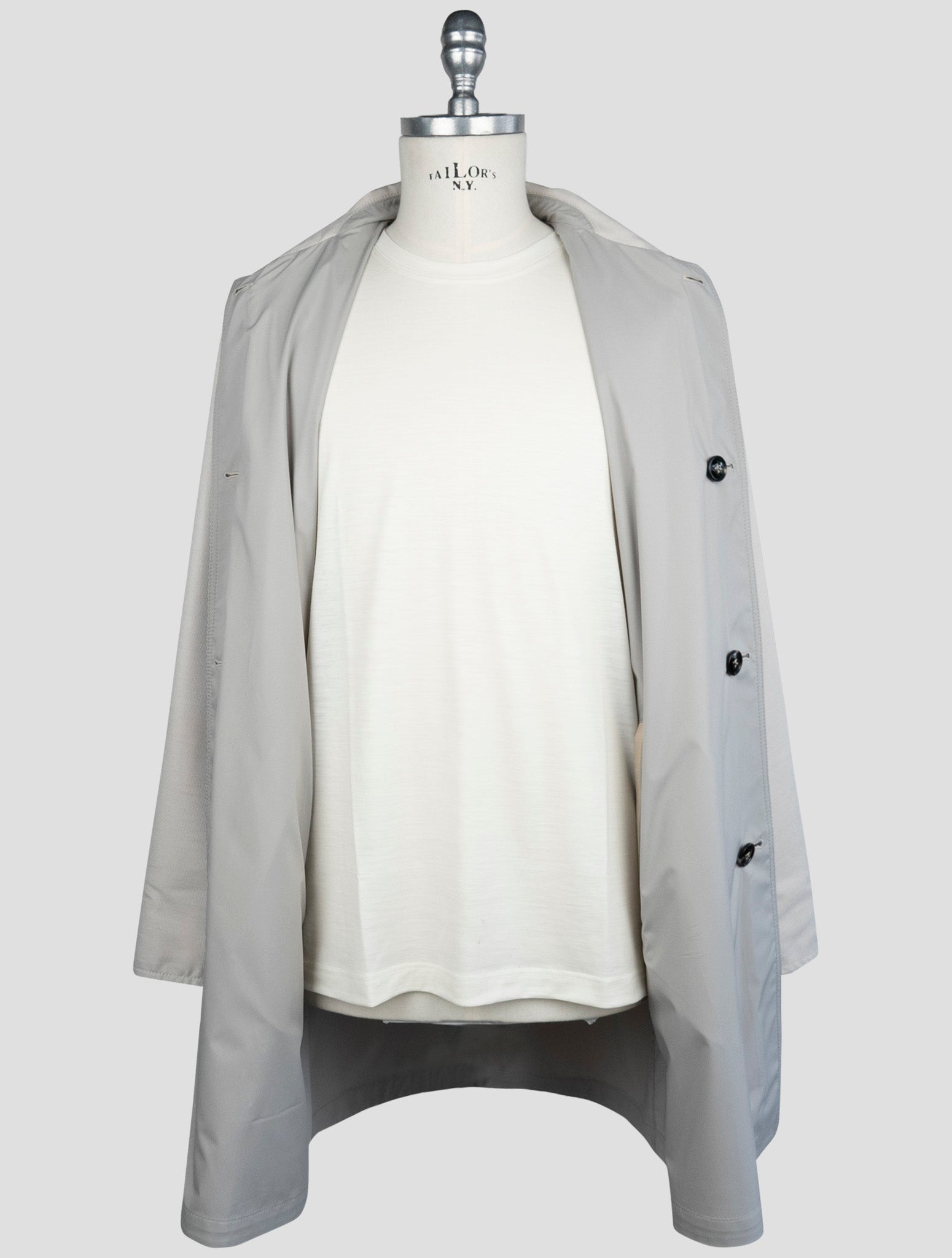 Kiton Blue Pa Cashmere Silk Pl Reverse Overcoat