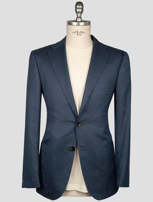 Kiton Blue Cashmere Silk Blazer