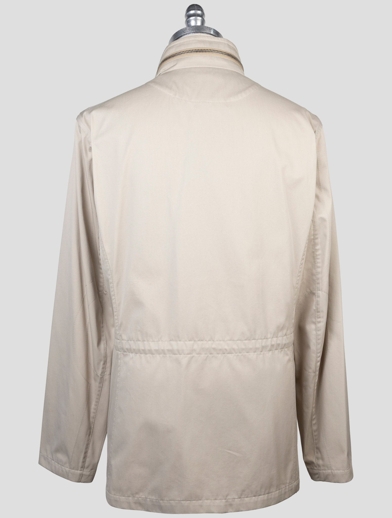 Kiton Beige Cotton Pa Coat