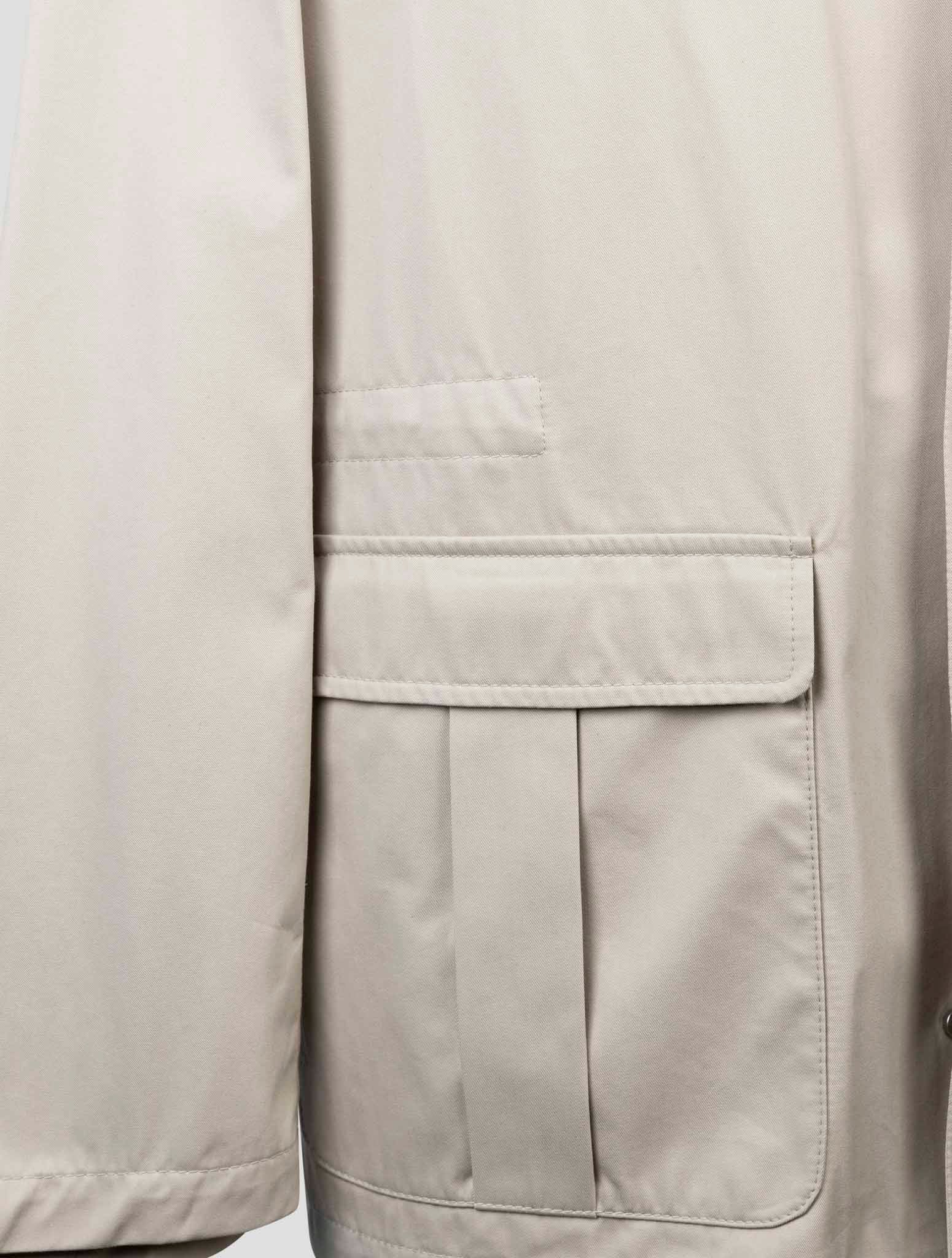 Kiton Beige Cotton Pa Coat