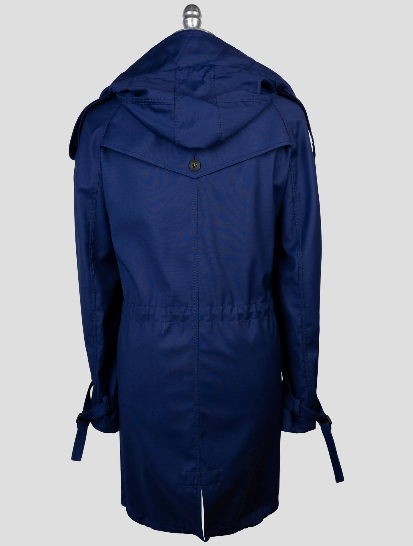 Kiton Blue Virgin Wool Pl Coat