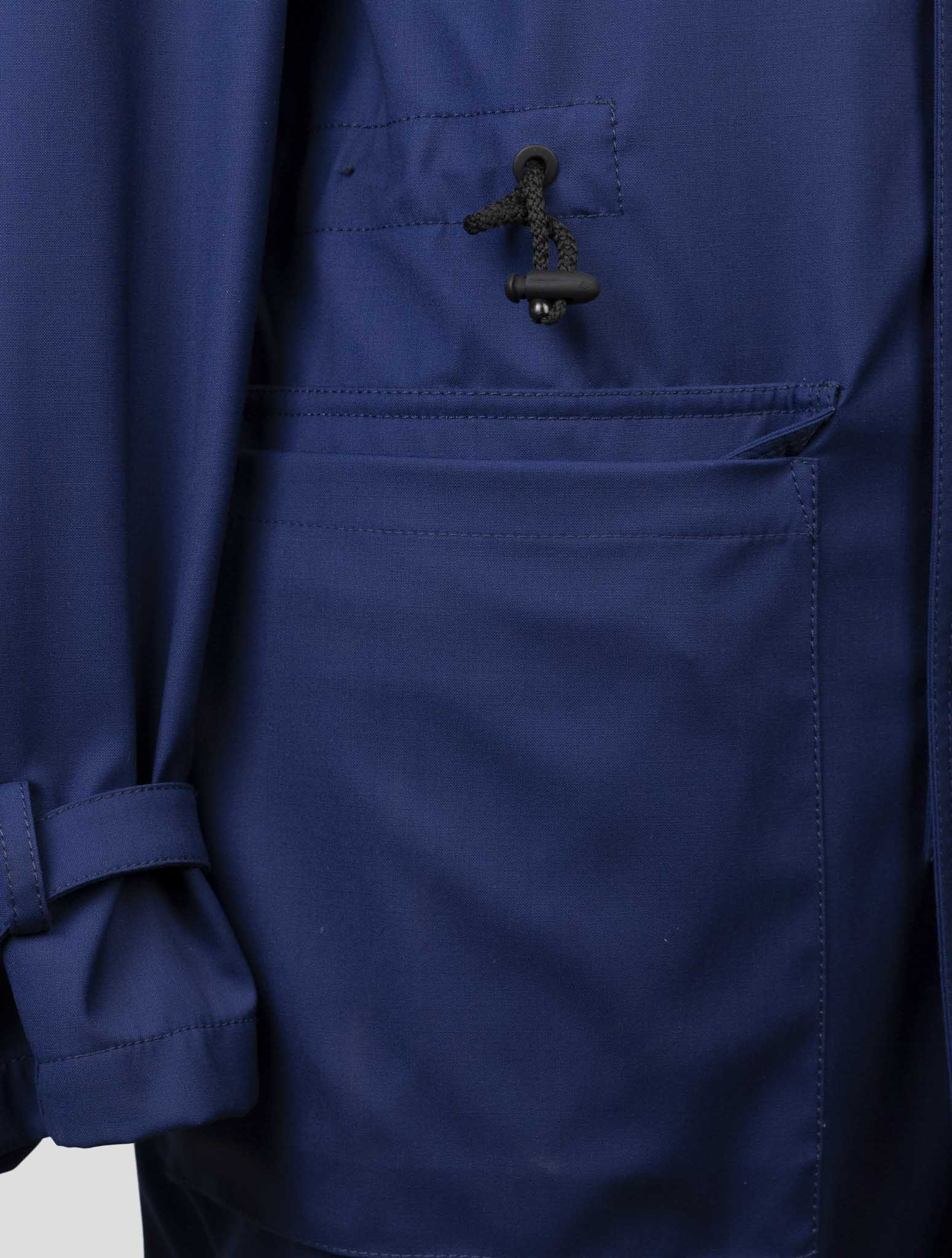 Kiton Blue Virgin Wool Pl Coat